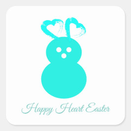 Adesivo Quadrado Páscoa Coelho do Coração