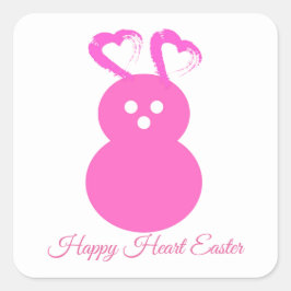 Adesivo Quadrado Páscoa Coelho do Coração