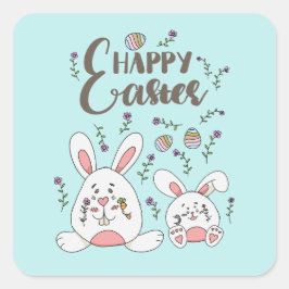Adesivo Quadrado Páscoa de Primavera