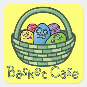 Adesivo Quadrado Páscoa engraçada do Basketcase