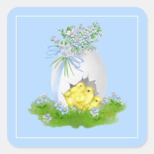 Adesivo Quadrado Páscoas