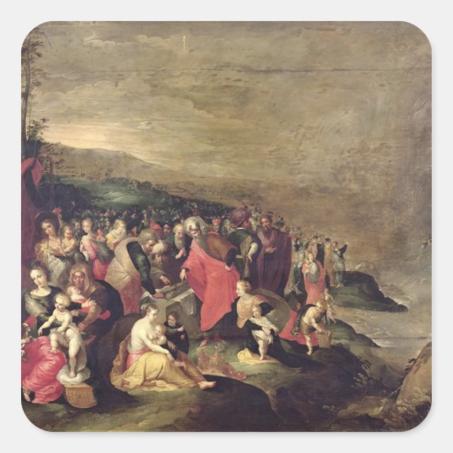 Adesivo Quadrado Passagem do Mar Vermelho (Frente)