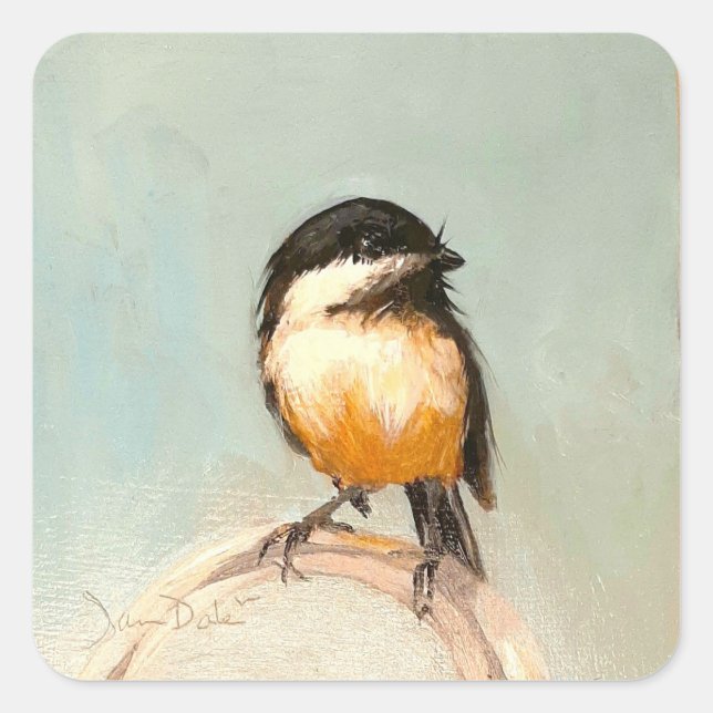 Adesivo Quadrado Pássaro Art Sticker (Frente)
