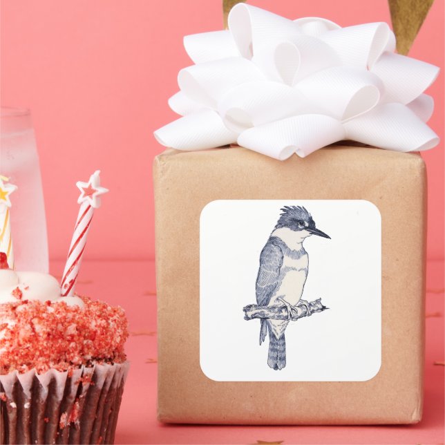 ADESIVO QUADRADO PÁSSARO-PEIXE (Festa)