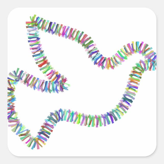 Adesivo Quadrado Pássaro Square Sticker (Frente)