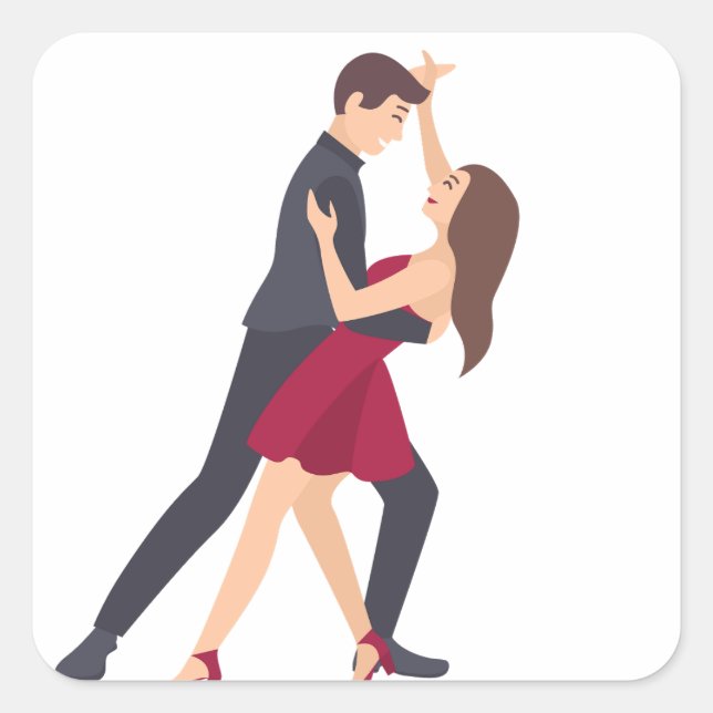 Adesivo Quadrado "Pássaros do Amor" (Frente)