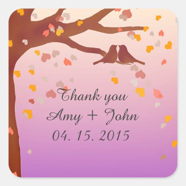 Adesivo Quadrado Pássaros-do-carvalho adão adoro-do-parto-do-carval (Frente)