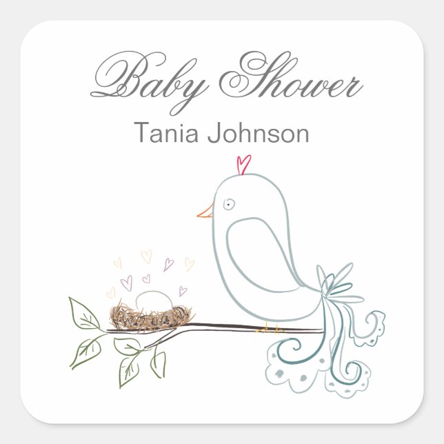 Adesivo Quadrado Pássaros e coletes (Frente)