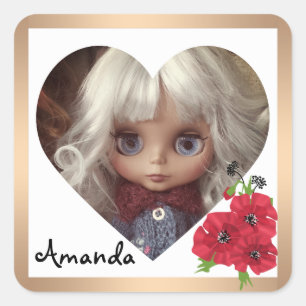 Adesivo Quadrado Passe com a sua foto