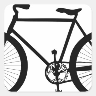 Adesivo Quadrado Passeio Divertido de Bicicleta Hobby Esportivo Des