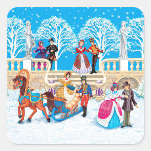 Adesivo Quadrado Passo de inverno