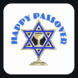 Adesivo Quadrado Passover feliz<br><div class="desc"></div>