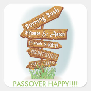 Adesivo Quadrado Passover Sticker Square "Sign of that Time"