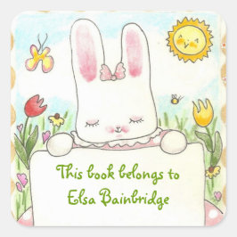 Adesivo Quadrado Pasta de brochura rosa