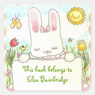 Adesivo Quadrado Pasta de brochura rosa