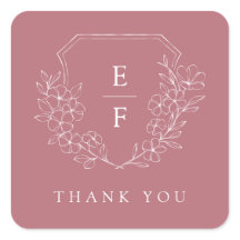 Pasta de Monograma de Cerejeira Rosa Simples