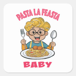 Adesivo Quadrado Pasta La Feasta Baby