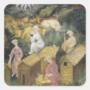 Adesivo Quadrado Pastagens de montanha