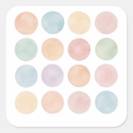 Adesivo Quadrado Pastel Abstract Bubble Sticker Sheet