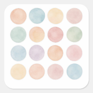 Adesivo Quadrado Pastel Abstract Bubble Sticker Sheet