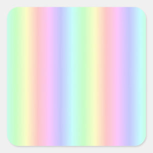 Adesivo Quadrado Pastel arco-íris Fantasy espécie - Arte Decô