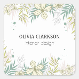 Adesivo Quadrado Pastel Flowers