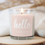 Adesivo Quadrado Pastel Mínimo Moderno, Rosa Alô E Seu Nome<br><div class="desc">Pastel Mínimo Moderno,  Rosa Alô E Seu Nome</div>