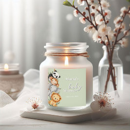 Adesivo Quadrado Pastel Tropical Chá de fraldas Selle Safari Animai