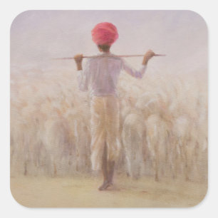 Adesivo Quadrado Pastor e bando