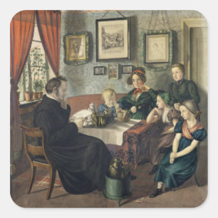 Adesivo Quadrado Pastor Johann Wilhelm Rautenberg e seu