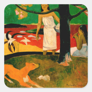 Adesivo Quadrado ‪ Pastorales Tahitiennes ‬ por Paul Gauguin