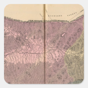 Adesivo Quadrado Pastures, distrito de Augusta