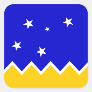 Adesivo Quadrado Patagonia de Magallanes/bandeira Patagonian. O