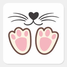 Adesivo Quadrado Patas bonitas de gatos