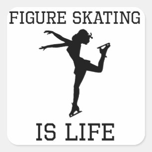 Adesivo Quadrado Patinação De Figura É Vida