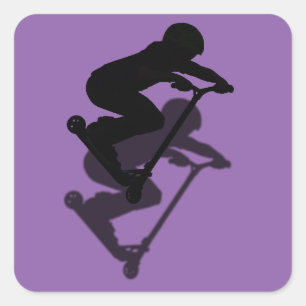 Adesivo Quadrado Patinete - Patinete de dublagem 5