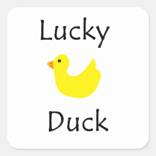 Adesivo Quadrado Pato afortunado