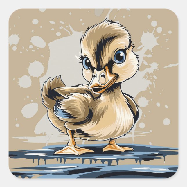 Adesivo Quadrado Pato-branco (Frente)