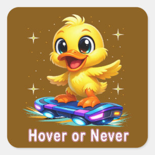 Adesivo Quadrado pato engraçado