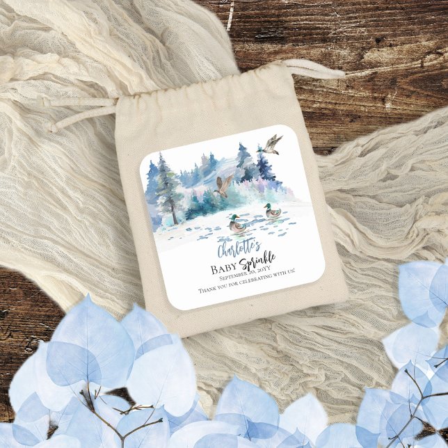 Adesivo Quadrado Patos Floresta Florestal Natureza Menino (Criador carregado)