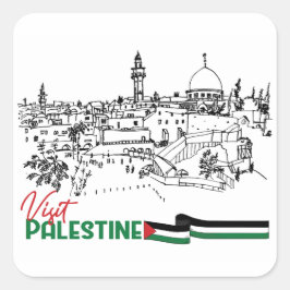 Adesivo Quadrado Patrimônio e Esperança Palestinianos