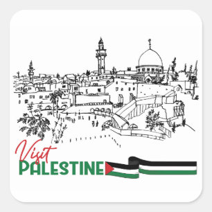 Adesivo Quadrado Patrimônio e Esperança Palestinianos