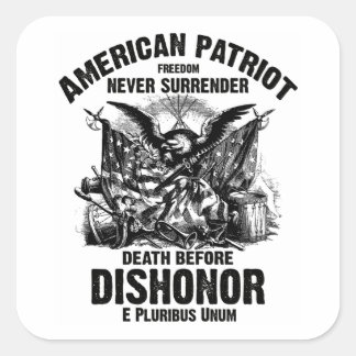 Adesivo Quadrado Patriotas Americanos 3