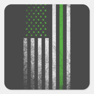 Adesivo Quadrado Patriótica Americana, Bandeira da Saúde Mental