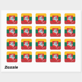 Adesivo Quadrado Patriótica Lituânia e bandeira lituana / esportes