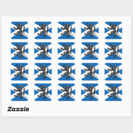 Adesivo Quadrado Patriótica Scotland & Scottish flag, Rampant