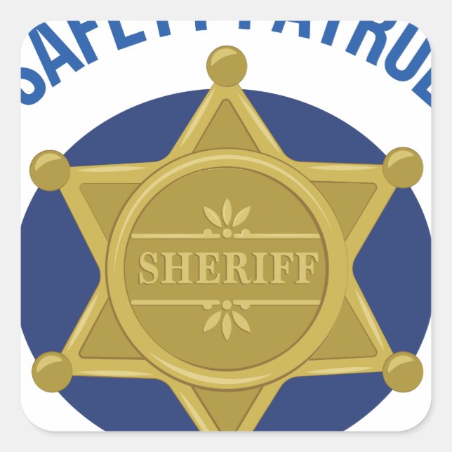 Adesivo Quadrado Patrulha de Segurança (Frente)