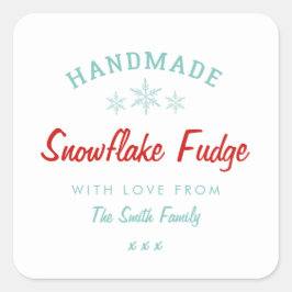 Adesivo Quadrado Pau de neve de Natal caseiro