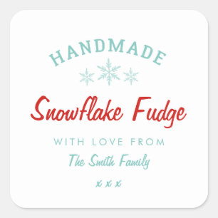 Adesivo Quadrado Pau de neve de Natal caseiro