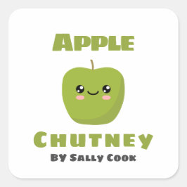 Adesivo Quadrado Pau quadrado de chutney da Apple